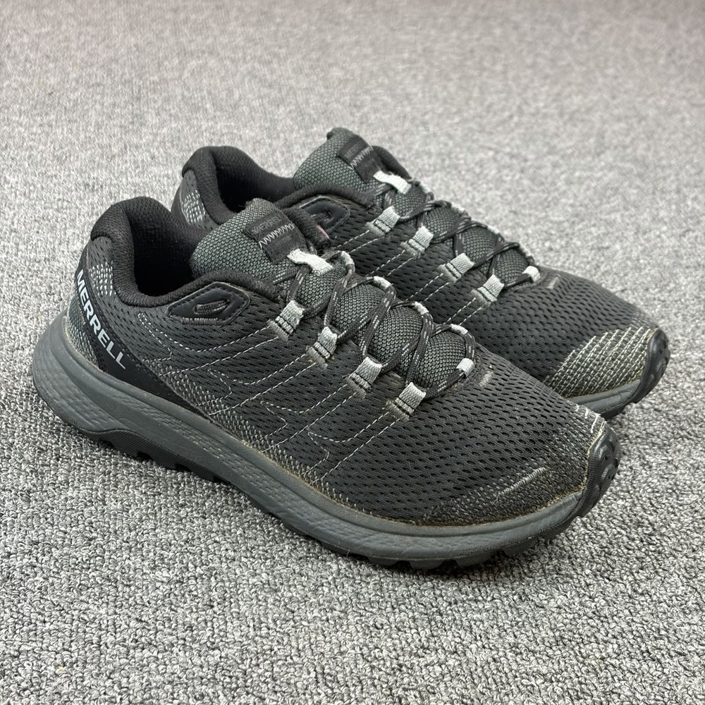 Merrell Fly Strike Shoes Men's Size 8 Black Low Trail Outdoor Hiking Sneakers